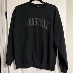 Louisville black crewneck sweatshirt size medium